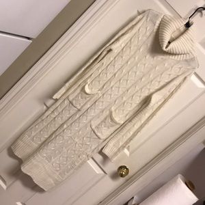 ❤️ LONG Cable Knit Sweater Dress Sz L ❤️